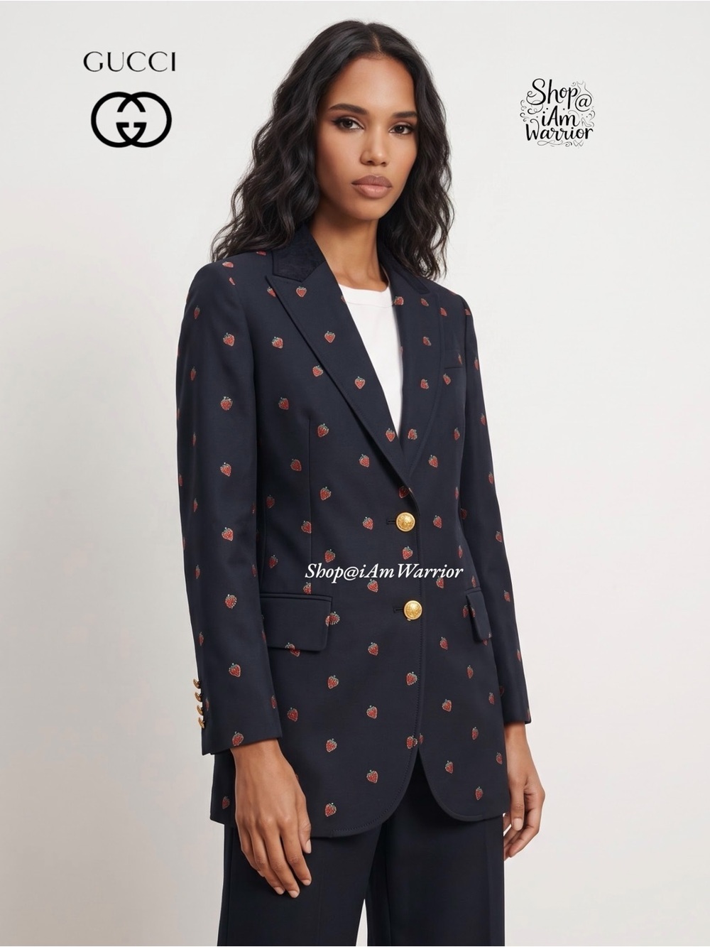 Gucci NWT Fall 19 Fil CoupƩ Strawberry Alessandro Michele blazer Shop@iamwarrior